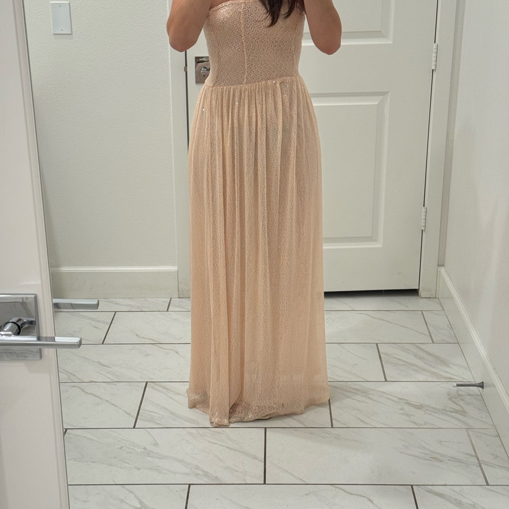 Elegant Cream Strapless Dress